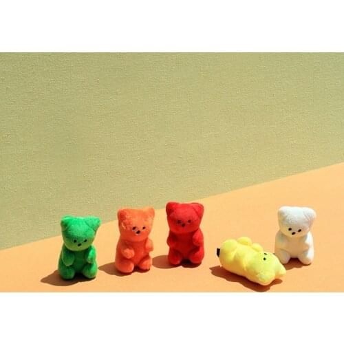 Popular INS Korean Dog Toy Bear Gummy Squeaky Puppy Chew Toy Cute Pet Squeaky Toy Interactive Toy Pet Dog Training Small Dog