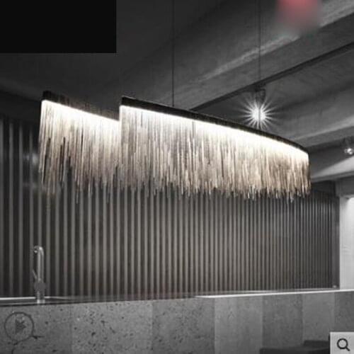 Post-modern art restaurant chandelier Nordic fringed creative atmospheric living room personality designer led bar chandelier