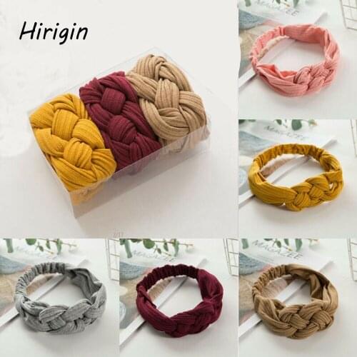 Hairband New Fashion Simple Twist Patchwork Headwear Women Elegant Elastic Headband Hair Holder Ornament Bandanas Hair Accessory