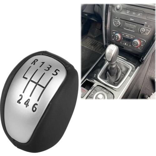 PU eather Manual Gear Shift Knob Cover 6 Speed Shifter Lever Car Accessories Black For Renault Laguna Mk3 2007-2015
