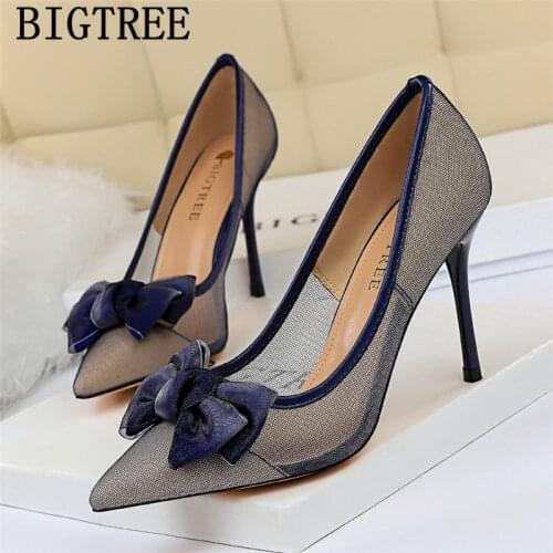 Butterfly Heels Cute Heels Fetish High Heels Party Shoes Valentine Shoes Elegant Shoes For Woman Black Pumps Zapatos Mujer 2020