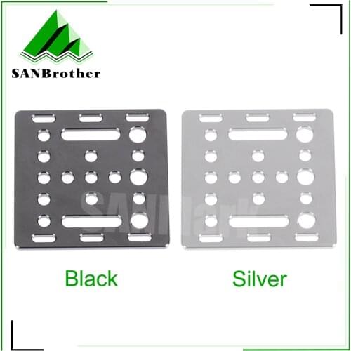3D Printer part Openbuilds V-Slot Gantry Plate 20mm black sand blasting 65.5mmx65.5mmx3mm