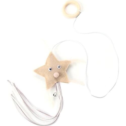 1pc Cat Tassel Wand Toy Star Cloud Cat Bell Decor Cat Teaser Wand Kitten Interactive Toy Pet Supplies Cat Favors