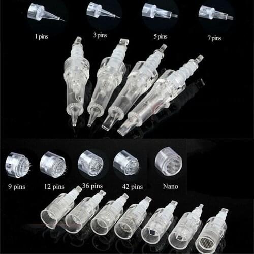 10PCS Micro Needles Bayonet Cartridge Needle Tip For Derma Pen 9/12/24/36/42/ Nano Needles Electric Dr. Pen Beauty Tool