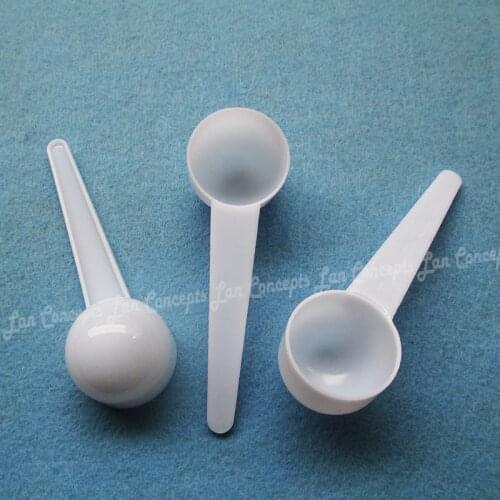 100pcs/lot 7.5g gram / 15ML Plastic Scoop PP Measuring Spoon - 100X32X26.5mm white Free shipping