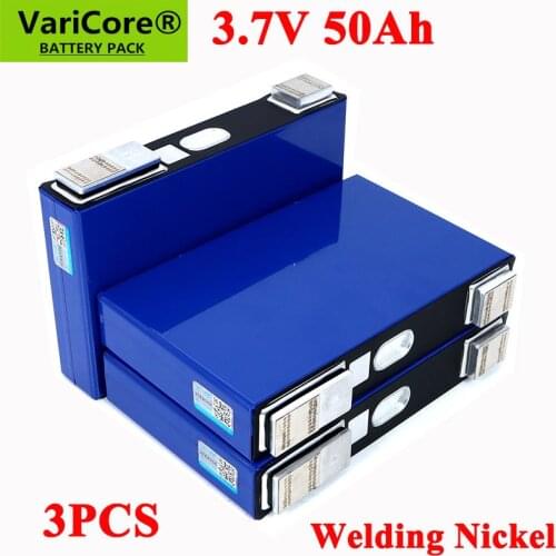 3pcs VariCore 3.7V 50Ah Ternary lithium battery 50000mAh for 3s 12V 24V 10s 36V Electric bicycle batteries modification Nickel