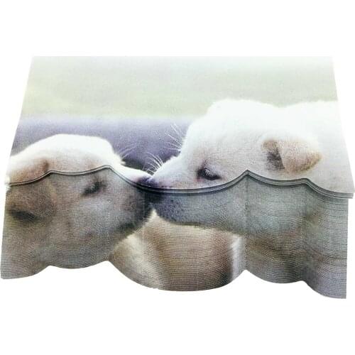 4A 3D Shape Printed Sticky Notes,Kawaii Cute Sticky Notes,Printed With White Dog,Self-Stick Notes,3.35 x 3.75 Inches,4A 8070