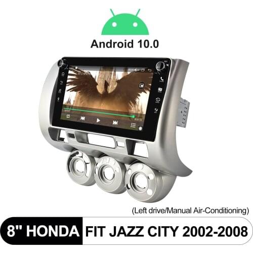 8 Inch Car Radio Touch Screen With Carplay And Steering Wheel 1280*720 Octa Core For Honda Fit Jazz City 2002-2008(left drive)
