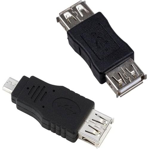 FULL-Micro-USB Male To USB A Female Adapter & A Female To A Female USB Adaptor