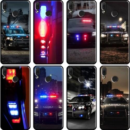 Police Cars Light At Night Case For Huawei Y3 II Y5 Y7 2017 Y6 Prime 2018 Y9 2019 Y7A Y5P Y6P 2020 Nova 5T 2i Case