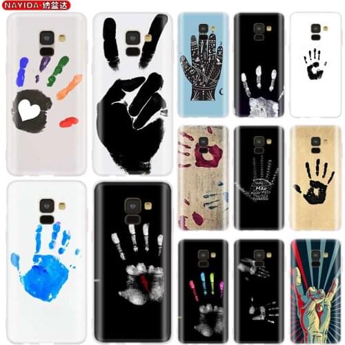 Phone Case for Samsung galaxy A21 A31 A41 A51 A71 A90 A80 A70 A60 A50 A40 A30 A20 A10 soft silicone Cases Handprint design