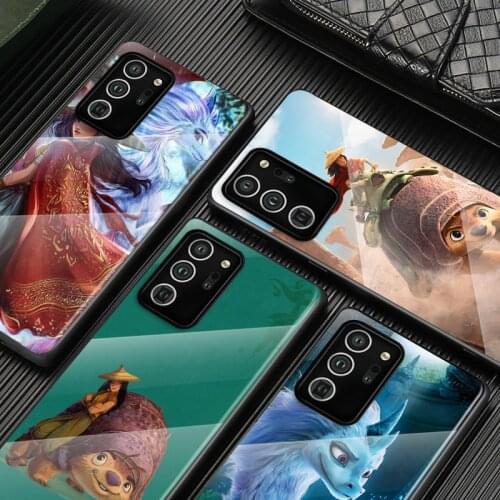 Tempered Glass Cover Raya Dragon Character For Samsung Galaxy S21 S20 FE Ultra S8 S9 S10 S10e Lite Plus 5G Phone Case
