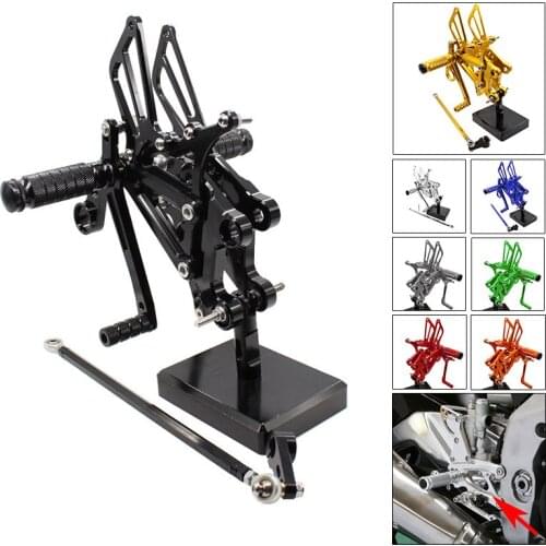 CNC Aluminum Motorcycle Rear Adjustable Rear Sets Set Footrests For Yamaha YZF R125 YZFR 125 2008-2013 2009 2010 2011