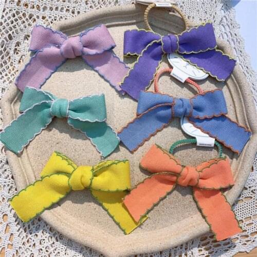 Childrens Butterfly Elastic Hair Bands Candy Color Hair Ring Hair Rope Toddlers Kid Hair Accessories Children Hair Styling Tool