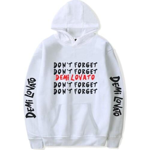 Print WAWNI Demi Lovato Cotton Polyester Hoodie Sweatshirt Hip Hop Hoodie Hooded Sweatshirt Wtreetwear Fashion Hoody Loose top