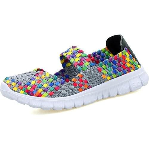 Summer Designer Women Vulcanized Shoes New Fashion Ladies Comfortable Casual Shoes Brand Female Weave Shoes Woman Sneakers QJ