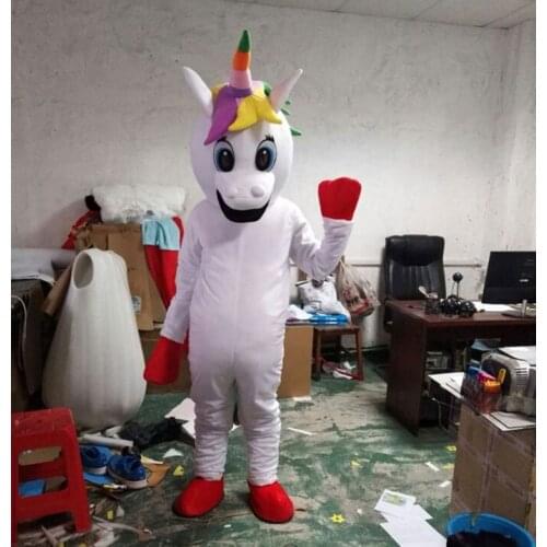 Cosplay gold horn unicorn Cartoon character costume Mascot Costume Advertising Ceremony Fancy Dress Party Animal carnival props