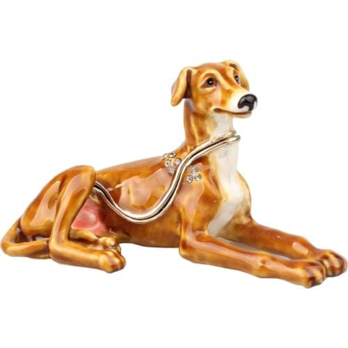 Labrador dog jewelry trinket box ring organizer animal figurine pewter ornament novelty pet lover gift vintage decoration