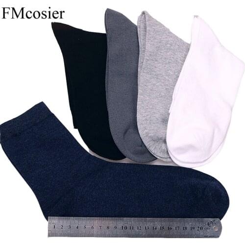 10 Pairs Spring Autumn Fashions Cotton Mens Socks Mannen Sokken Sox White Black Calcetines Sock Big Plus size dress soks 46 49