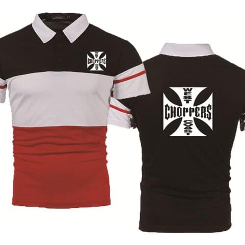 The New Mens Short sleeve West coast Car Logo Casual Summer Polo high quality cotton Fashion lapel Cotton Mens tops