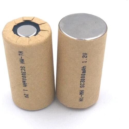 Ni-Mh SC3000mAh 5pcs NiMH SC3.0Ah Power Cell rechargeable battery cell,power tool battery cell,discharge rate 10C-15C
