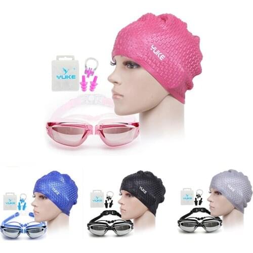 YUKE Swimming Goggles HD shortsighted prescription glasses Acetate Spectacles plating lens adult swim goggles pools swiming