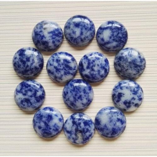 Wholesale Fashion fast ship natural Sodalite stone beads 20mm round cab cabochon stone beads 20pcs/lot free shipping