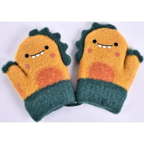 Gloves 1 Pair Popular Hanging Neck Thicken Knitted Gloves Autumn Winter Girls Gloves Thicken for Outdoor