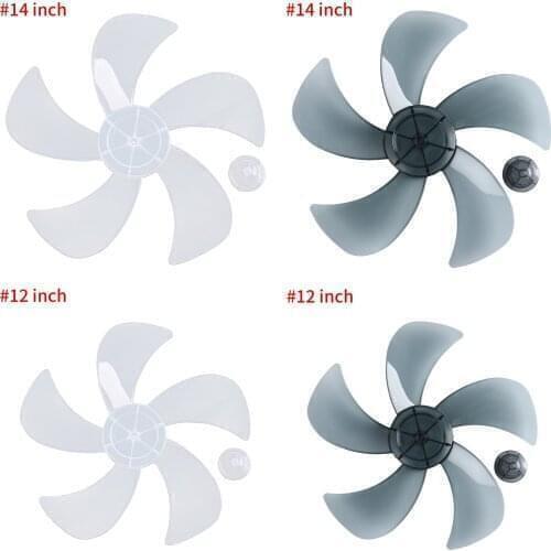 Plastic Vent Blade Household 12/14 Inch Stand Fanner Impeller Silence Electric Fan Blade with Nut Cover Ventilation Fanner Blade
