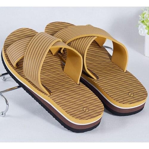 Mazefeng Brand Sandals Men Leather Slippers Summer Brand Soft Comfortable Beach Slippers Men Casual Cross Outdoor Slides 38-45