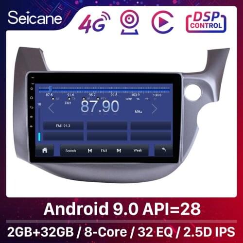 Seicane Android 9.0 10.1" 2Din Car Stereo Radio GPS Headunit Player for 2007 2008 2009 2010 2011 2012 2013 HONDA FIT JAZZ RHD