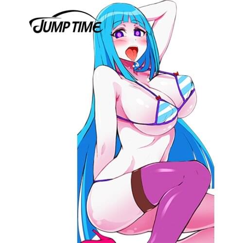 JumpTime 13cm x 7.3cm Sexy Car Sticker ME!ME!ME! Anime Girl Beauty Meme Vinyl Decal Waterproof Rear Windshield Car Styling