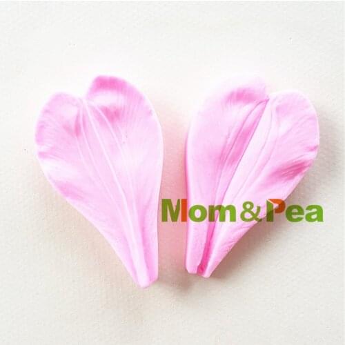 Mom&Pea 1082 Free Shipping Petal Silicone Press Mold Cake Decoration Fondant Cake 3D Mold Food Grade