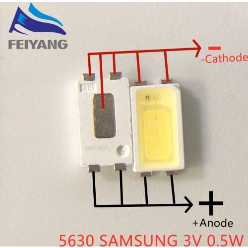 100PCS LED Backlight 0.5W 3v 5630 FOR SAMSUNG Cool white LCD Backlight for TV TV Application SPBWH1532S1ZVC1BIB