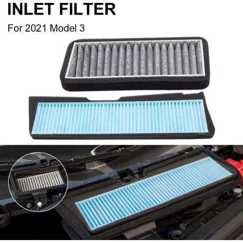 Activated Carbon Air Filter HEPA Cleaner for Tesla Model 3 2020 2021 Cabin Car Intake Filter Effective Filter Debris Purify Air