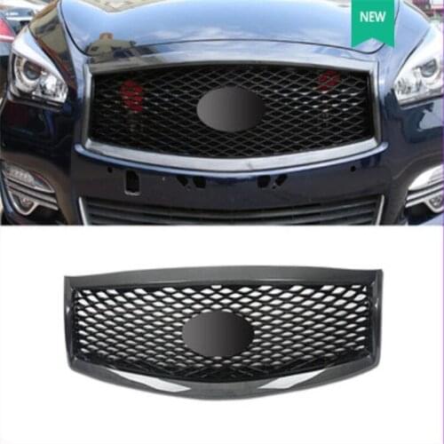 High quality Carbon fiber Mesh Grille Trim Racing Grills Fits For Infiniti Q70 Q70L 2015-2019