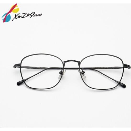XINZE 100% Pure Titanium Full-Frame Lightweight Eyeglasses Prescription Glasses Decorative Frame Popular For Men Women 3610