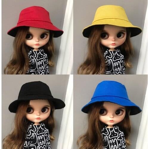 1/6 fashion doll hat blyth doll Bucket Hat doll accessories for blythe
