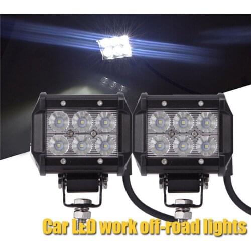 1PC Car Led Light Bar 18W Work Light Lamp Cree Chip LED Motorcycle Tractor Boat Off Road 4WD 4x4 Truck SUV FOG LIGHT FOR ATV
