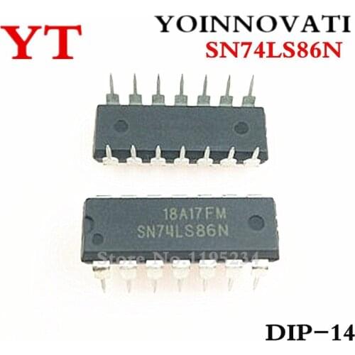 100pcs/lot SN74LS86N SN74LS86 74LS86 DIP14 IC Best quality