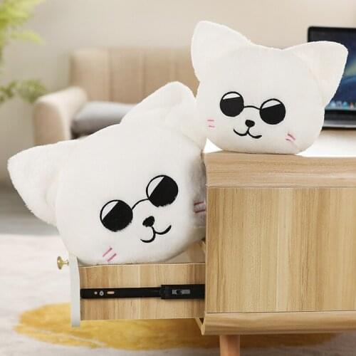 12/25/35CM Creative Furry Cat Dolls Mnini Bag Key Pendant Kawaii Plush Animals Dolls For Girlfriend Gifts