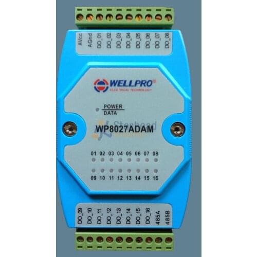 16 channel Isolated Digital Output Module 16DO, RS485 Modbus Remote Data Acquisition, ADAM DIN Installation