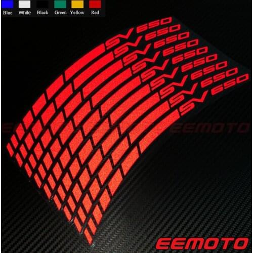 16 X Custom Wheels Rims Tire Decals Reflective Stickers Stripes Waterproof Motorcycle For SV650 SV 650