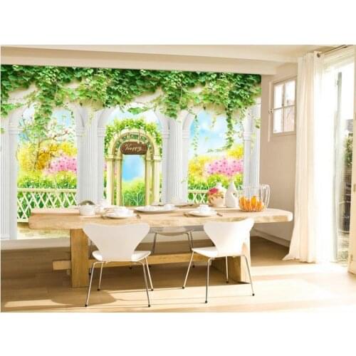 3d customized wallpaper wall 3d wallpaper European style Roman column background wall mural 3d wallpaper