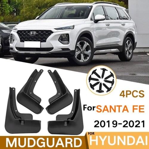 4 PCS Mudflap For HYUNDAI Santa Fe 2019-2021 Front Rear Car Fender Mud Flaps Guard Splash Flap Mudguards Accessories