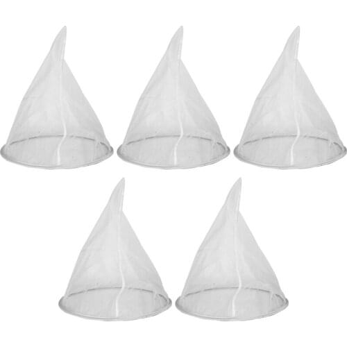 5PCS Beekeeping Equipment Bee Honey Filter Nylon Cone-Shape Honey Sner Bee Hive Bee Honey Tools