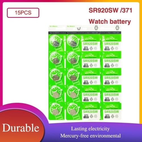 15pc Maxell 100% Original AG6 371 SR920SW 920 1.55V Watch Battery CX69 S21 605 SR920SW 371 Button Coin Cell MADE IN JAPAN