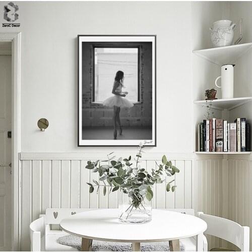 Black White Art Posters and Prints Ballet Dancer Wall Art Canvas Painting Pictures For Living Room Nordic Artwork Home Decor