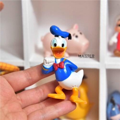 Disney 1piece 8cm mickey family toys high quality donald duck collection home decoration figure toys