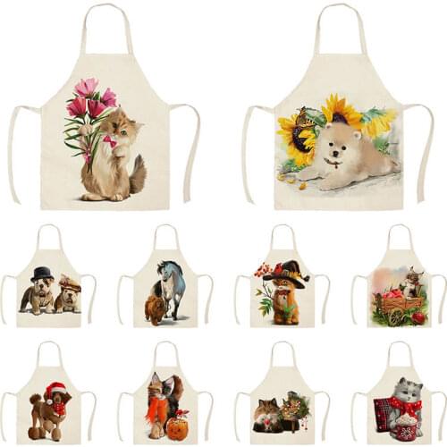 Creative dog horse cat pattern For home and kitchen Apron for children customizable apron goods for home kitchen master apron